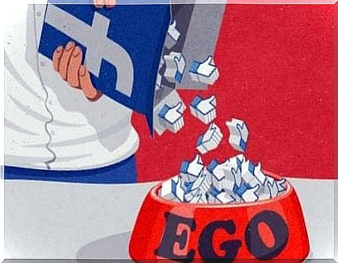 Facebook likes that are poured into a bowl that says 'ego'