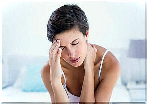 Woman taking care of head needs migraine treatment