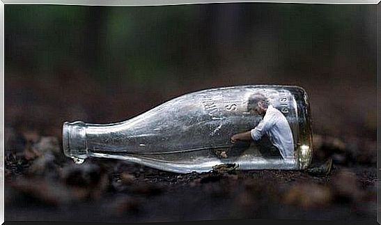 Man in bottle