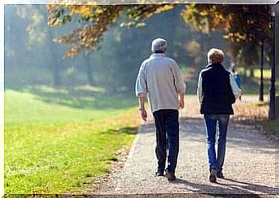 Older people walk